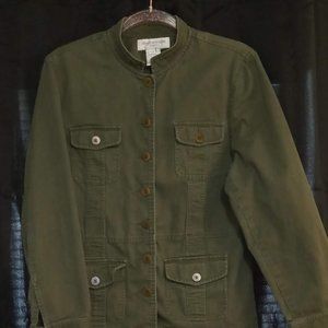 Rugged, Classic, Vintage Jones New York Army Green Sport Jacket